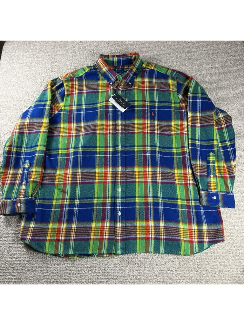 Polo Ralph Lauren Plaid Brushed Flannel Shirt Multicolor Men’s Size 3XB